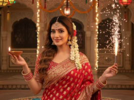 50 Viral AI prompts to turn selfies into cinematic bollywood-style Diwali portraits.