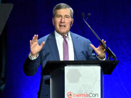 Charles Rivkin, chairman and CEO of the Motion Picture Association, speaks onstage during CinemaCon 2025.
