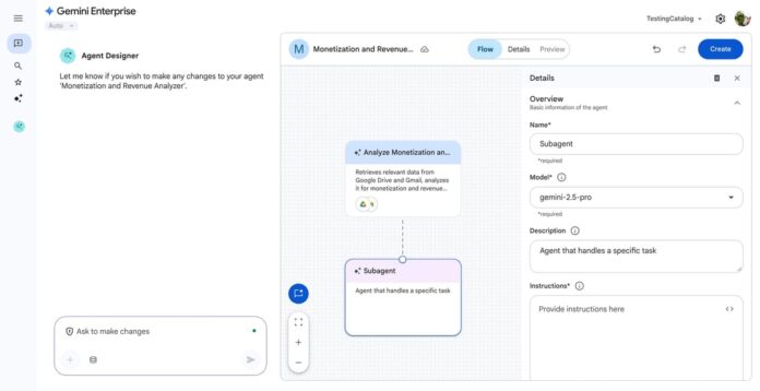 New Gemini Enterprise with Agent Builder