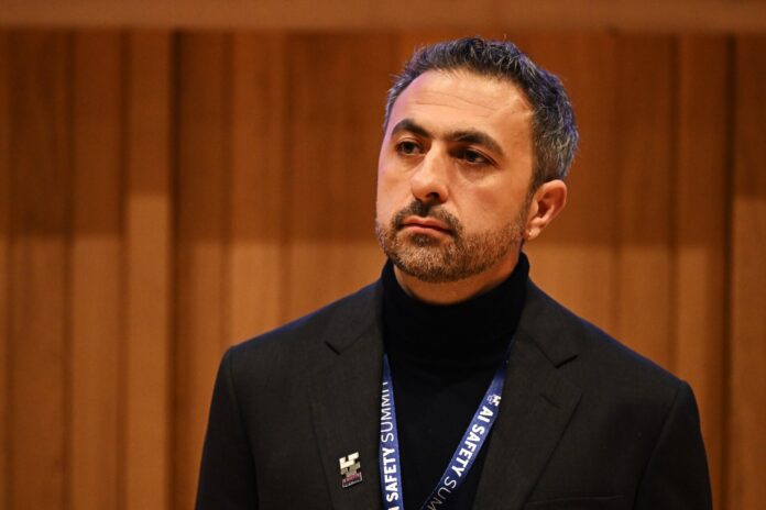a9fa029527a6577ace70df231fe3087e.jpg Microsoft AI CEO Mustafa Suleyman at the AI Safety Summit at Bletchley Park on November 1, 2023 in Bletchley, England.