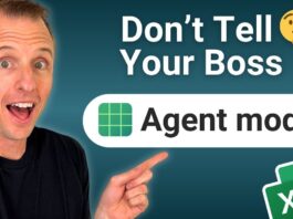 A screenshot of Excel’s AI Agent Mode automating a dashboard creation process