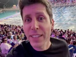 An AI-generated version of OpenAI CEO Sam Altman, seen in a still capture from a video generated by Sora 2.