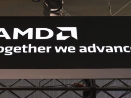 Photo of the AMD logo.