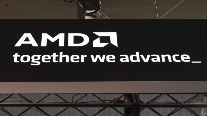 Photo of the AMD logo.