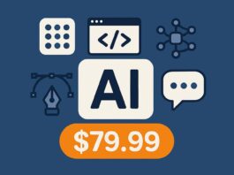 All-in-one AI tools bundle promotion highlighting the $79.99 offer