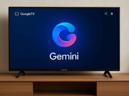 Gemini AI on Sony Bravia Google TV interface
