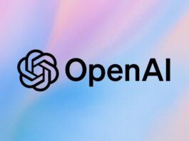 OpenAI logo on colorful background