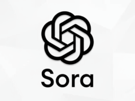 The Sora logo, featuring a black, abstract, knot-like design above the word 