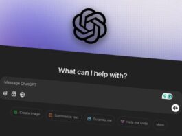 ChatGPT interface with multiple tool options.