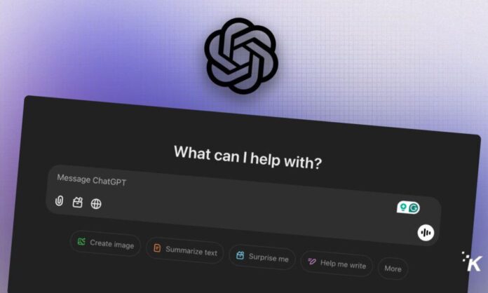 ChatGPT interface with multiple tool options.