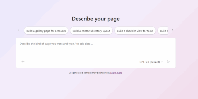 Generative pages in Power Apps is now generally available