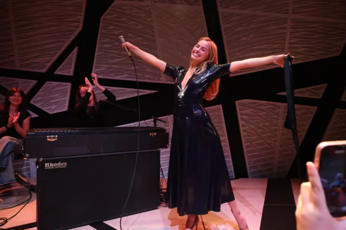 NEW YORK, NEW YORK - OCTOBER 04: Addison Rae performs at A New York Evening With Addison Rae at National Sawdust on October 04, 2025 in New York City. (Photo by Rob Kim/Getty Images for The Recording Academy)
