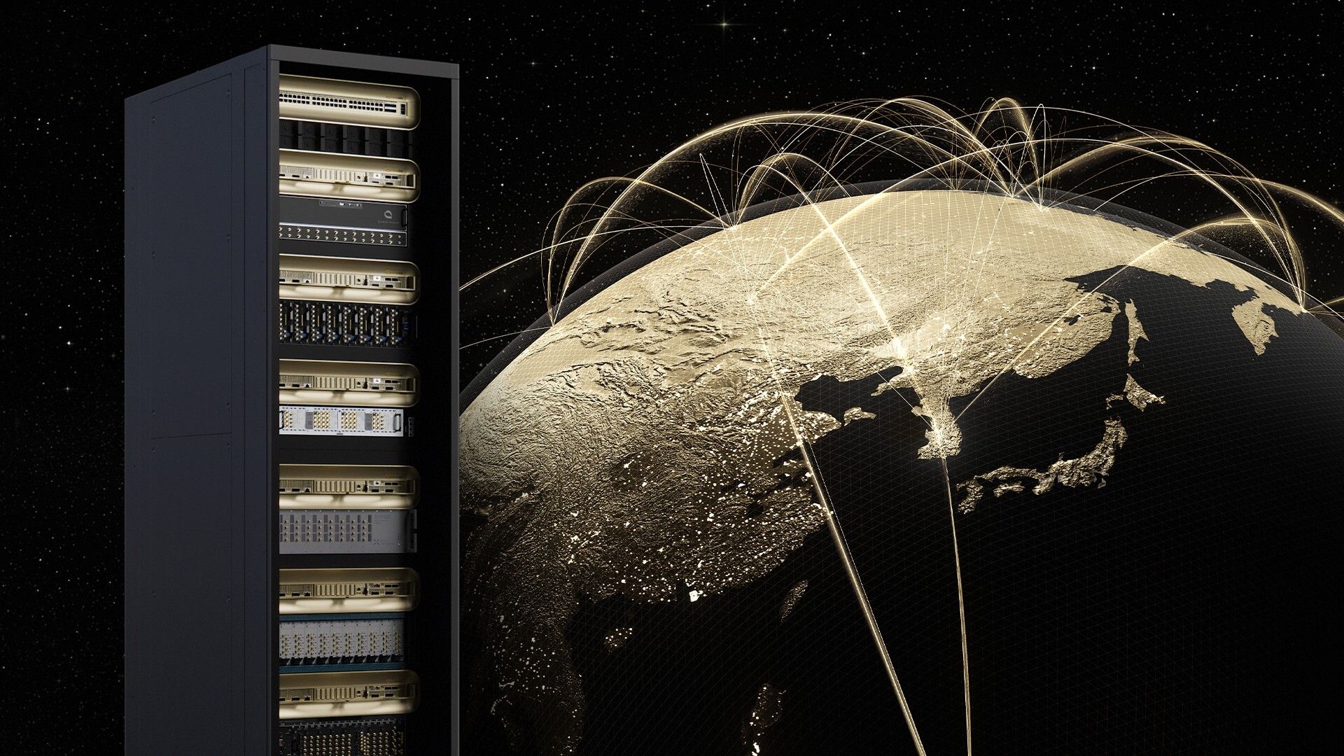 38nofSR6XpumD3ihM85mb9-1920-80.jpg Nvidia NVQLink promotional image showing server rack with planet earth in background.