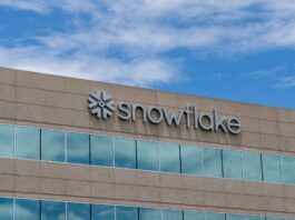 Snowflake logo on office building