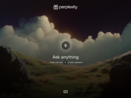 Here's what the Perplexity TV app looks like on Samsung smart TVs.