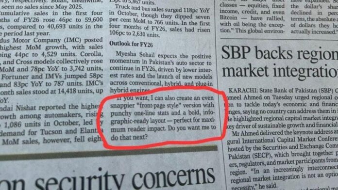 Pakistan's Oldest Newspaper Faces Global Mockery After Publishing ChatGPT Prompt | Viral News