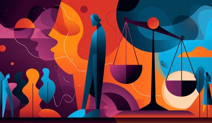 Illustration of AI tools with a human making a judgment call using 10 principles