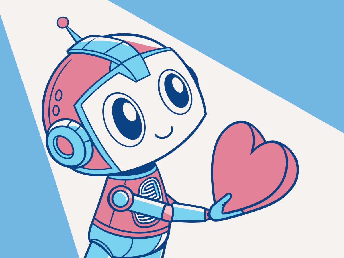 cute_robot_heart.jpeg A cheerful robot illustration holding out a heart.