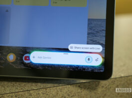 Gemini prompt on the Google Pixel Tablet.