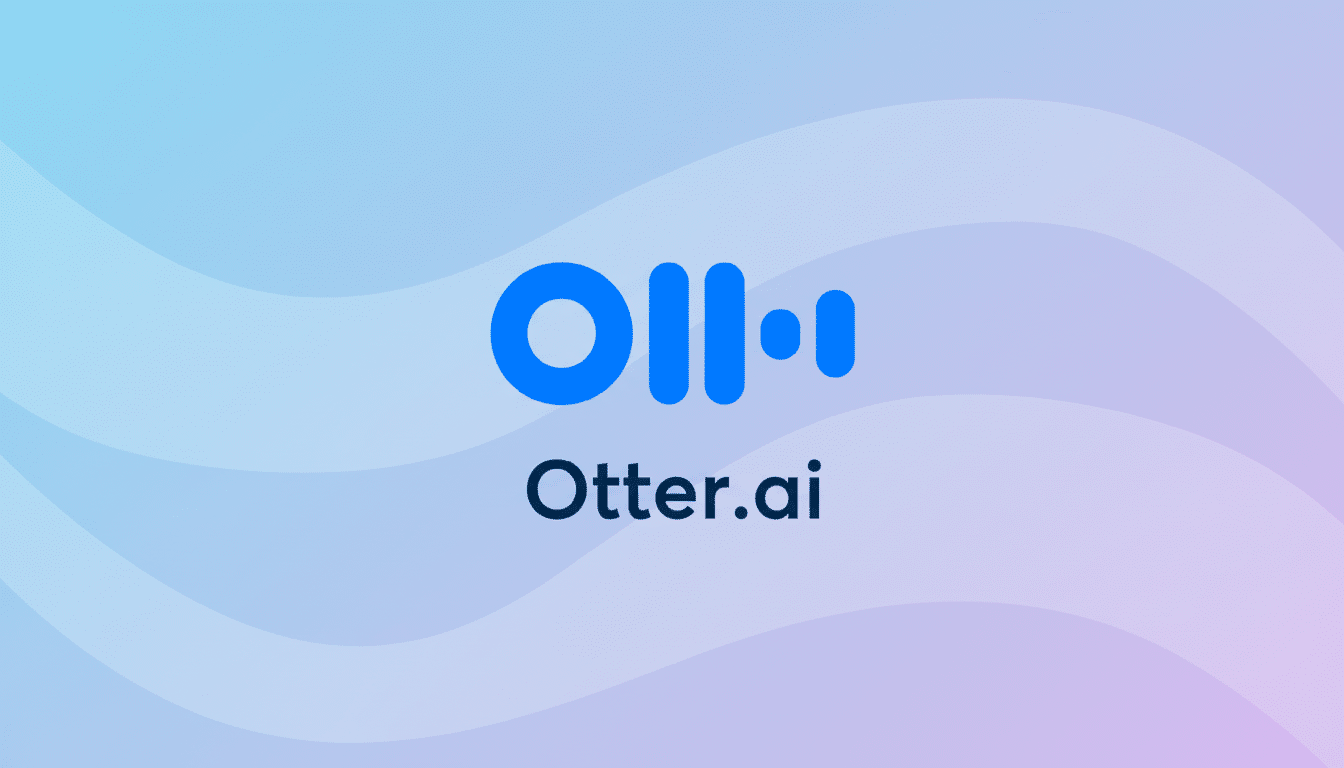 otter_ai_edited_1762610723.png The Otter.ai logo and text on a professional flat design background with soft blue and purple gradients and subtle wave patterns.