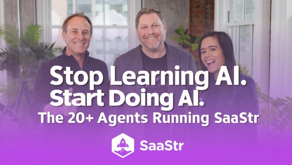 stoplearn-scaled.jpg Stop Learning AI. Start Doing AI. The 20+ Agents Running SaaStr
