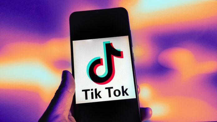 TikTok app on a smartphone