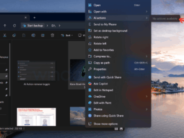 AI action label still visible even when the apps are toggled off