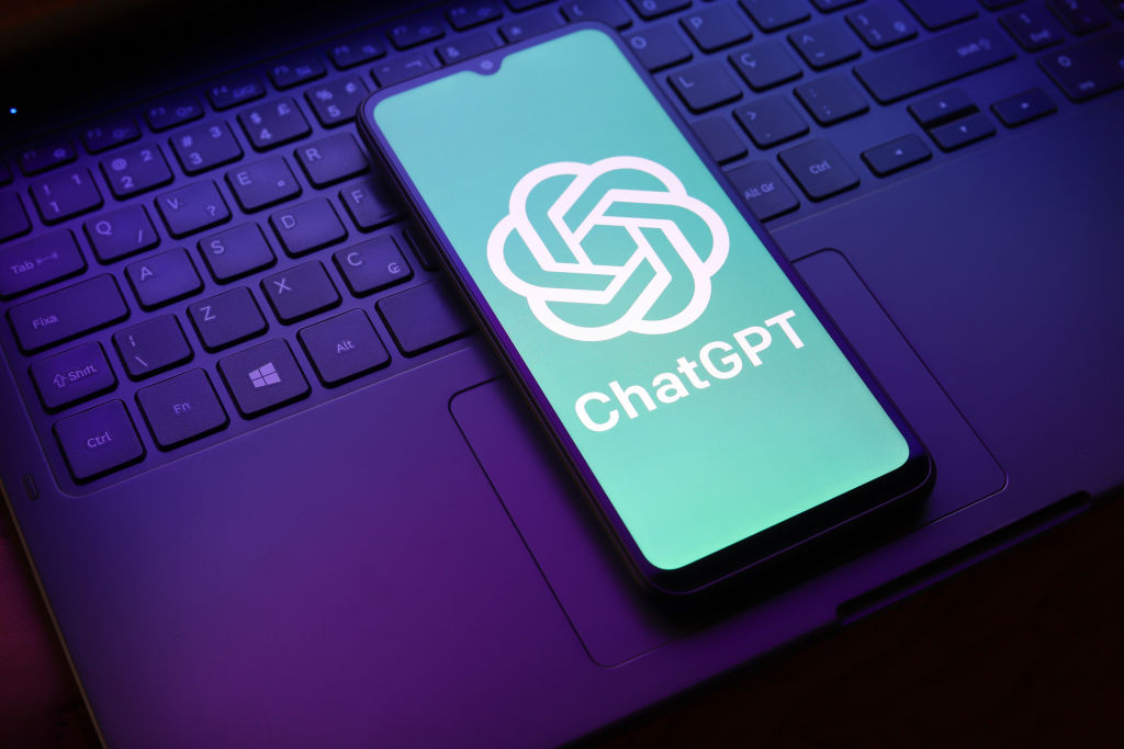 GettyImages-2191707579.jpg The ChatGPT logo appears on a smartphone screen