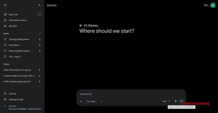 Google prepares Gemini Live with screen sharing for web