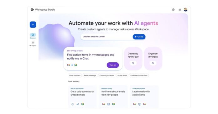 Google launches Workspace Studio to create Gemini agents 