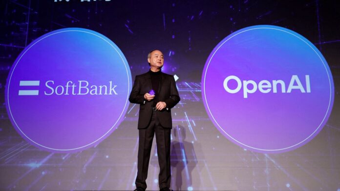 SoftBank CEO Masayoshi Son attends an event to pitch AI for businesses in Tokyo, Japan February 3, 2025. 