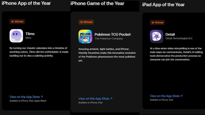 Apple App Store Awards 2025: Tiimo Wins iPhone App of the Year As AI Apps Dominate – Full Winners...