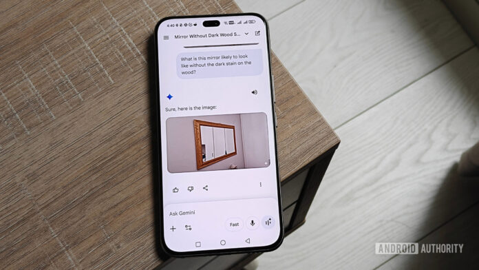 asking gemini to change image of mirror