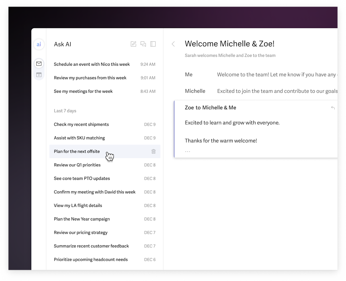 d84b1a50-cf96-11f0-bbfb-2f0a87fe00df.png Superhuman (formerly Grammarly) has some AI updates for its Superhuman Mail app