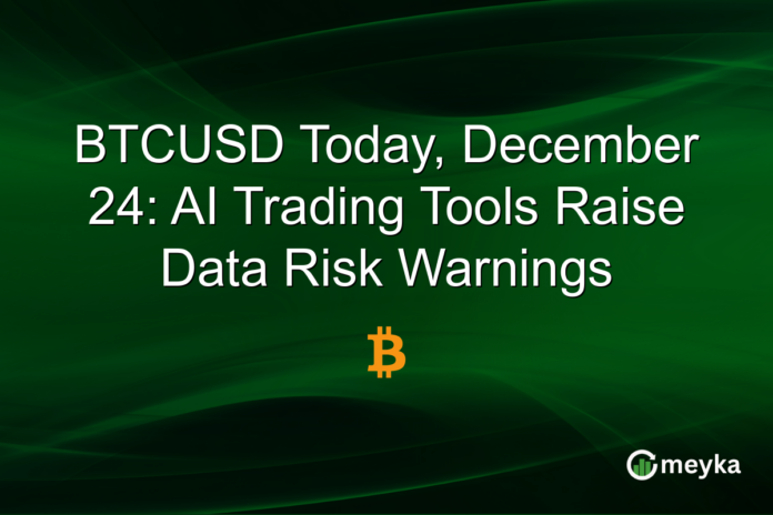 BTCUSD Today, December 24: AI Trading Tools Raise Data Risk Warnings