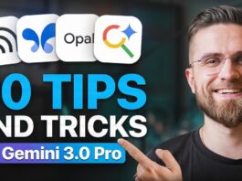 Dashboard view of Gemini 3.0 Pro showing task automations and scheduled summaries for a busy workday.