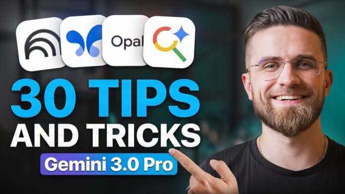 Dashboard view of Gemini 3.0 Pro showing task automations and scheduled summaries for a busy workday.