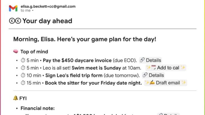 Google launches CC, an AI assistant in Gmail