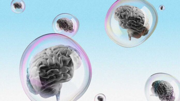 Illustration depicting the concept of an AI bubble