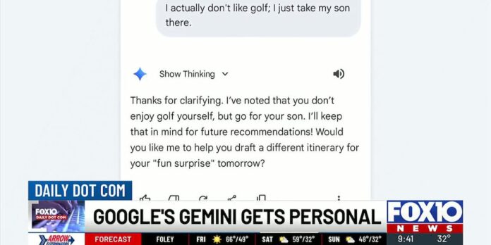Google’s Gemini Gets Personal