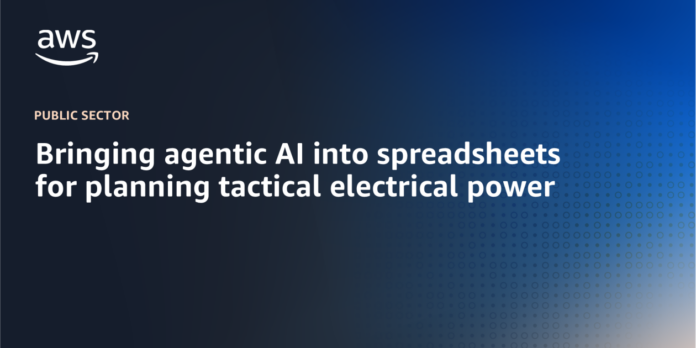 Bringing agentic AI into spreadsheets for planning tactical electrical power