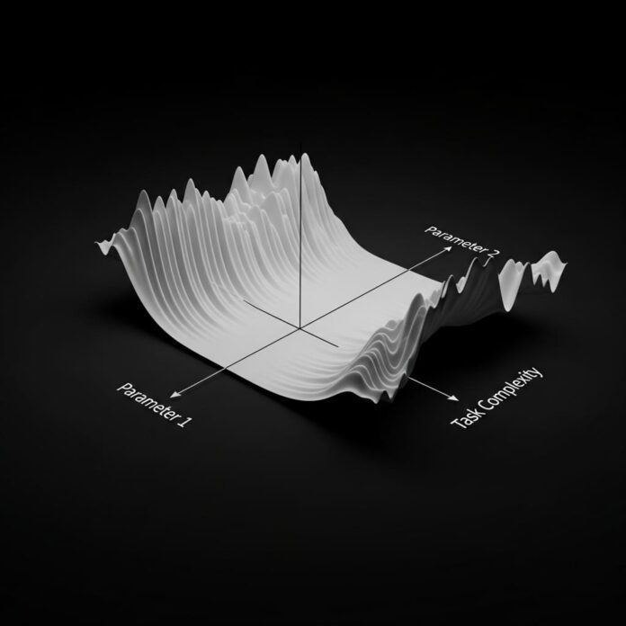 Two-parameter Model Achieves Quantitative Link Between LLM Accuracy and Task Complexity