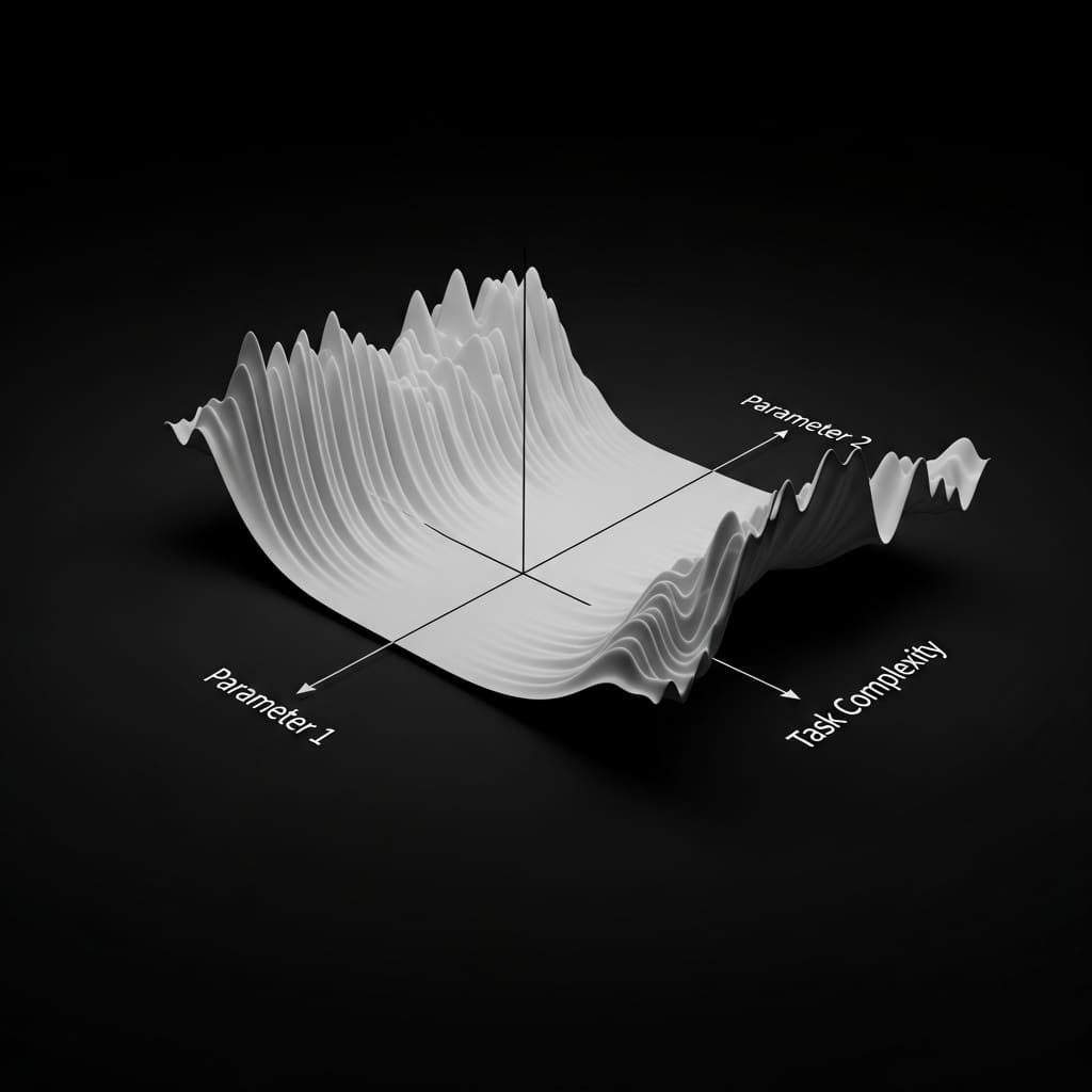 Image_fx-58-17.jpg Two-parameter Model Achieves Quantitative Link Between LLM Accuracy and Task Complexity