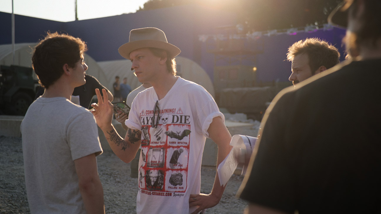 (L to R) Noah Schnapp and Jamie Campbell Bower in One Last Adventure: The Making of Stranger Things 5.