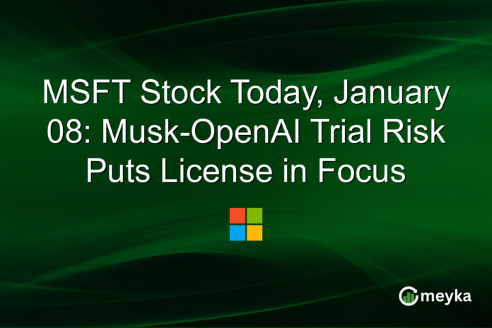 MSFT Stock Today, January 08: Musk-OpenAI Trial Risk Puts License in Focus