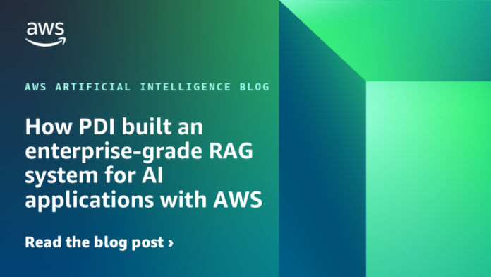 How PDI built an enterprise-grade RAG system for AI applications with AWS
