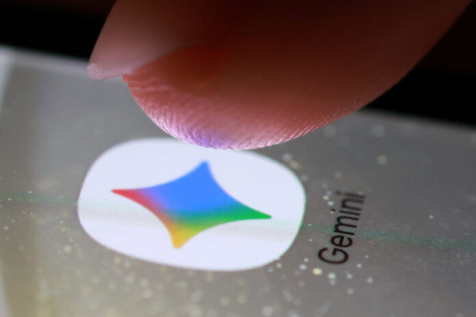 The Gemini app icon on a smartphone in this illustration taken October 27. [REUTERS]