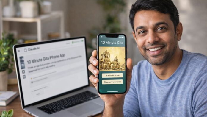 Claude AI Builds ‘10 Minute Gita’ iPhone App From Scratch Without Human Coding