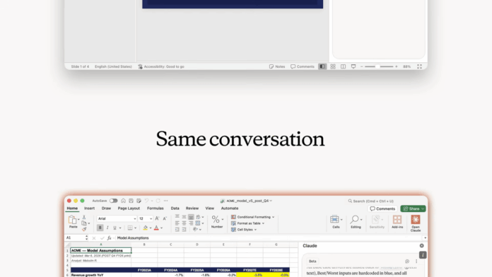 An update that eliminates the need to re-instruct AI every time you switch apps will be added to Claude's Excel automation tool and PowerPoint automation tool