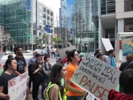 SF protesters call for AI pause at Anthropic, OpenAI, xAI as White House pushes national framework, Trump seeks liability limits